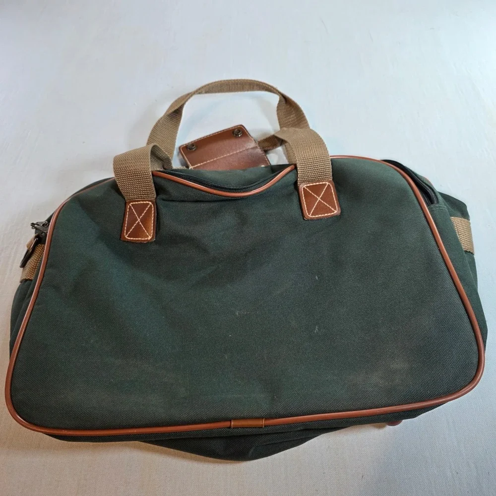 Ricardo Beverly Hills Green Canvas Duffel Bag Travel Carry On Weekend Bag